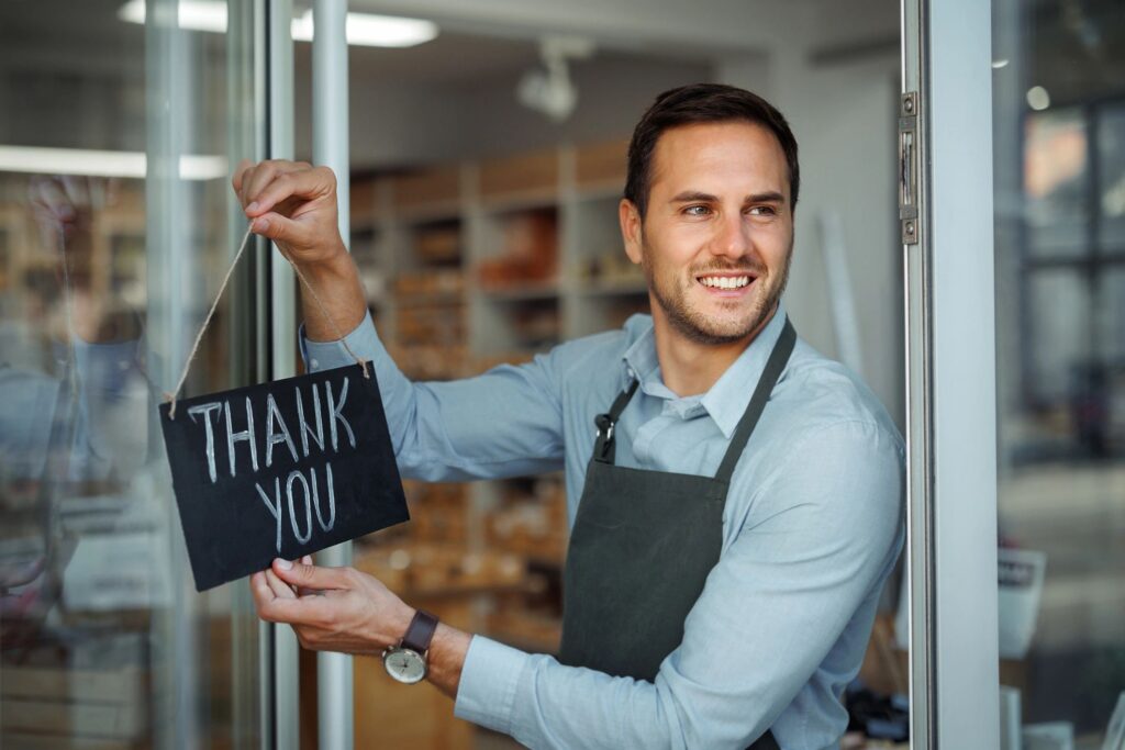 happy small business owner testimonial